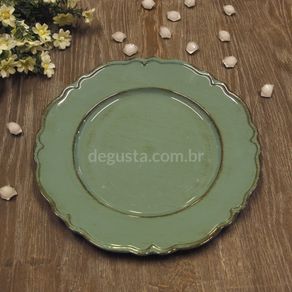 Sousplat Moon 33cm Verde 2 Peças