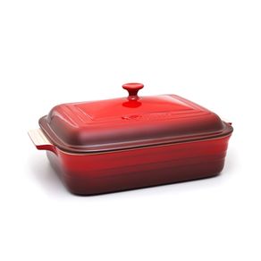 Travessa Retangular com Tampa 32cm Vermelho Le Creuset