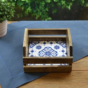 Caixote Pinus 1 Azulejo Porcelana e Cia