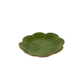 Prato Folha Banana Leaf 20cm Verde Lyor