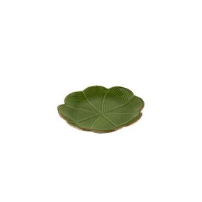 Prato Folha Banana Leaf 16cm Verde Lyor