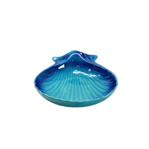 Petisqueira Concha Ornamental Degrade Bis/Turquesa 23x20x6cm Luiz Salvador
