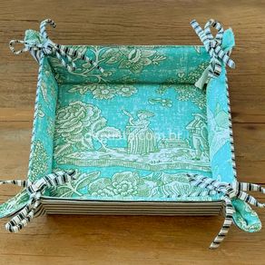 Pannier Camponesa Quadrado 23,5x17x6cm Tiffany Blauss Maison
