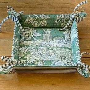 Pannier Quadrado Camponesa 23,5cm Verde Blauss Maison