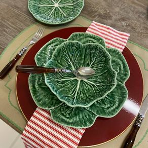 Bowl Couve Verde com Nervuras 17,5cm Bordallo Pinheiro