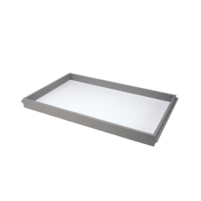 Bandeja Reta 50cm Cinza Passini Design