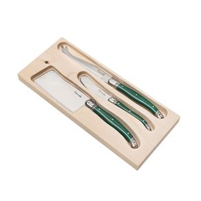 Conjunto Facas para Queijo Luxo Verde 3 peças
