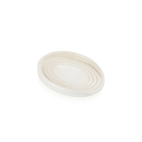 Descanso Oval para Colher Branco Unid.