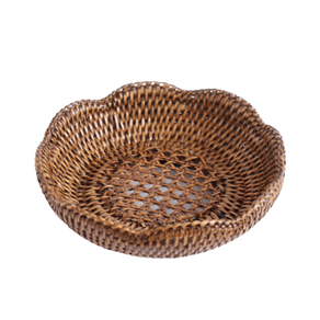 Bandeja Redonda Lotus Rattan 30cm Ishela