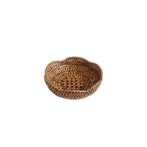 Bandeja Redonda Lotus Rattan 12cm Ishela