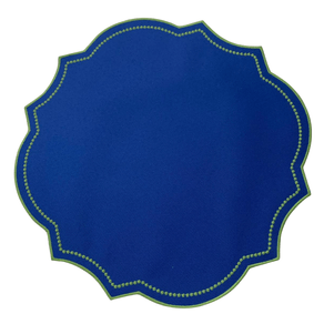 Jogo Americano Colonial Azul Royal 2 peças