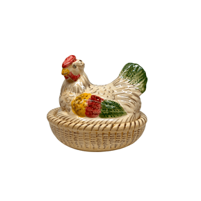 Compoteira Fazenda Galinha 20cm Luiz Salvador
