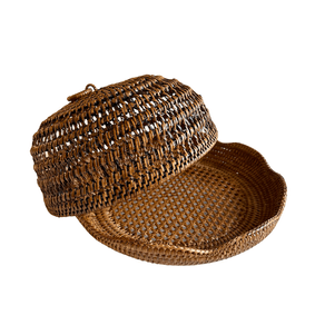Prato Para Bolo Rattan Liri e Lotus 30cm Ishela