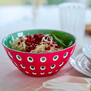 Tigela Bowl Le Murrine 25cm Magenta/Verde Guzzini