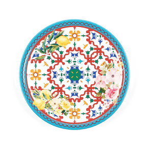 Prato Raso 27cm Melanina Flower Lemon Guzzini