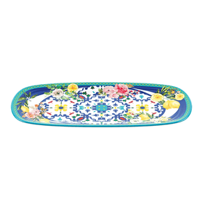Bandeja Retangular Rasa 39,5cm Melanina Flower Lemon Guzzini