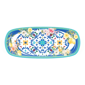 Bandeja Retangular Rasa 39,5cm Melanina Flower Lemon Guzzini