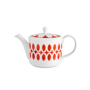 Bule Sevilla Porcelana 1150ml Branco e Coral Vista Alegre