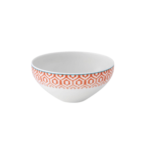 Tigela para Cereais Sevilla Porcelana 16cm Branco e Coral Vista Alegre
