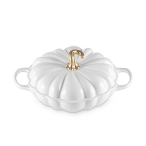 Caçarola Buffet 28cm 2.5L Abóbora Branco Ferro Fundido Pegador Dourado Le Creuset