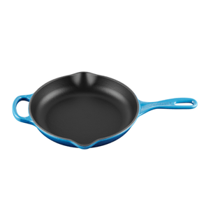 Skillet Frigideira Redonda 23cm Ferro Fundido Esmaltado Azul Blue Le Creuset