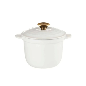 Panela de Arroz 18cm 2L Ferro Fundido Esmaltado Sem Tampa Interna Branca Le Creuset