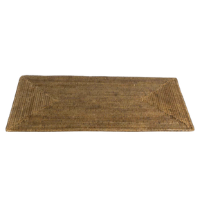Centro de Mesa Paya Rattan Retangular 80cm x 40cm Natural Home