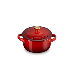 Mini Cocotte Holly Cerâmica Premium Natal Assadeira Individual 250ml Vermelho Le Creuset