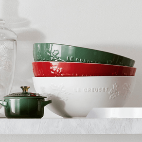 Multi Bowl Holly Cerâmica Premium Natal Cereal Salada Branco 3,6L 500ml Le Creuset