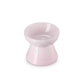 Bowl para Pet com Suporte Cerâmica Premium Base Elevada Ergonômica 380ml Shell Pink Le Creuset