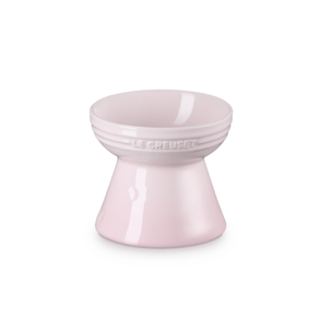 Bowl para Pet com Suporte Cerâmica Premium Base Elevada Ergonômica 380ml Shell Pink Le Creuset