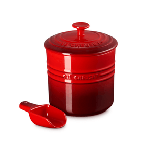 Porta Ração com Dosador Cerâmica Premium Pet Collection 2,3L Vermelho Le Creuset