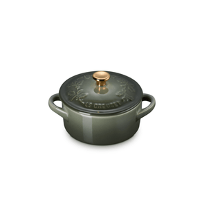 Mini Cocotte Holly Cerâmica Premium Natal Assadeira Individual 250ml Thyme Le Creuset