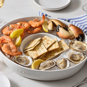 Prato para Aperitivos e Molhos Cerâmica Premium 34cm Branco Le Creuset